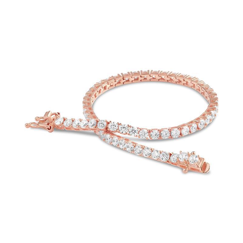 Rose Gold-Finished Sterling Silver Eternity Bracelet